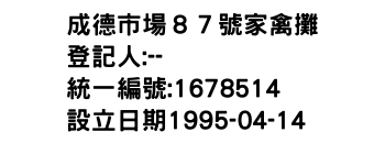 IMG-成德市場８７號家禽攤