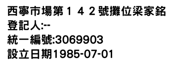 IMG-西寧市場第１４２號攤位梁家銘