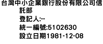 IMG-台灣中小企業銀行股份有限公司信託部