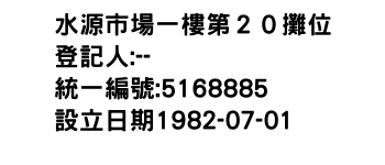 IMG-水源市場一樓第２０攤位