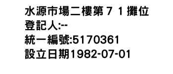 IMG-水源市場二樓第７１攤位