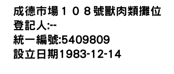 IMG-成德市場１０８號獸肉類攤位