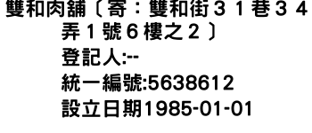 IMG-雙和肉舖〔寄：雙和街３１巷３４弄１號６樓之２〕