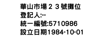 IMG-華山市場２３號攤位