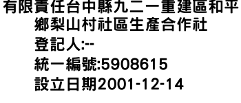 IMG-有限責任台中縣九二一重建區和平鄉梨山村社區生產合作社