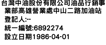 IMG-台灣中油股份有限公司油品行銷事業部高雄營業處中山二路加油站
