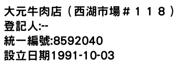 IMG-大元牛肉店（西湖市場＃１１８）