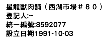 IMG-星龍獸肉舖（西湖市場＃８０）