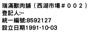 IMG-瑞滿獸肉舖（西湖市場＃００２）