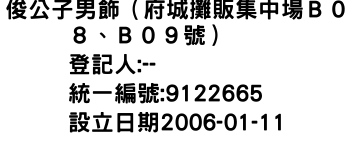 IMG-俊公子男飾（府城攤販集中場Ｂ０８、Ｂ０９號）