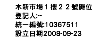 IMG-木新市場１樓２２號攤位