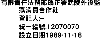 IMG-有限責任法務部矯正署武陵外役監獄消費合作社