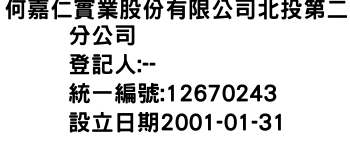 IMG-何嘉仁實業股份有限公司北投第二分公司