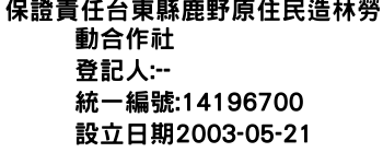 IMG-保證責任台東縣鹿野原住民造林勞動合作社