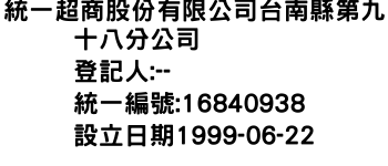 IMG-統一超商股份有限公司台南縣第九十八分公司