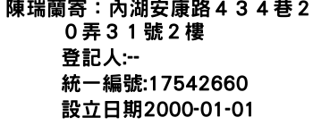 IMG-陳瑞蘭寄：內湖安康路４３４巷２０弄３１號２樓