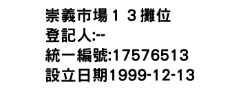 IMG-崇義市場１３攤位