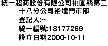 IMG-統一超商股份有限公司桃園縣第二十八分公司裕達門市部