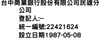 IMG-台中商業銀行股份有限公司民雄分公司