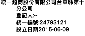 IMG-統一超商股份有限公司台東縣第十分公司