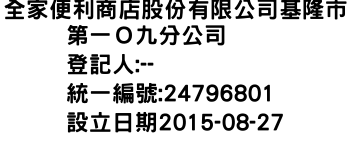 IMG-全家便利商店股份有限公司基隆市第一Ｏ九分公司