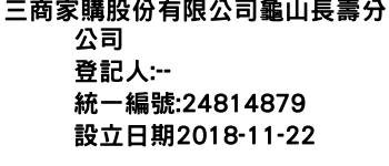 IMG-三商家購股份有限公司龜山長壽分公司