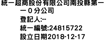 IMG-統一超商股份有限公司南投縣第一一０分公司