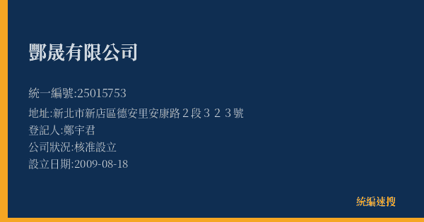 酆晟有限公司的照片-統編 25015753(新北市) 公司登記資料與營業項目詳細圖表
