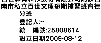 IMG-百世教育科技股份有限公司附設台南市私立百世文理短期補習班育德分班