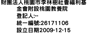 IMG-財團法人桃園市李林樹社會福利基金會附設桃園教養院