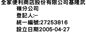 IMG-全家便利商店股份有限公司基隆武嶺分公司