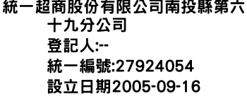 IMG-統一超商股份有限公司南投縣第六十九分公司