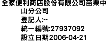 IMG-全家便利商店股份有限公司苗栗中山分公司