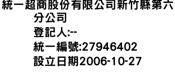 IMG-統一超商股份有限公司新竹縣第六分公司