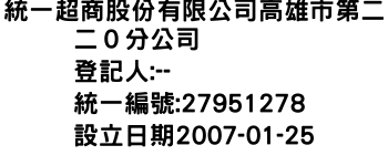 IMG-統一超商股份有限公司高雄市第二二０分公司