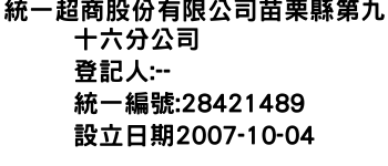 IMG-統一超商股份有限公司苗栗縣第九十六分公司