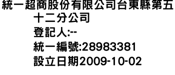 IMG-統一超商股份有限公司台東縣第五十二分公司