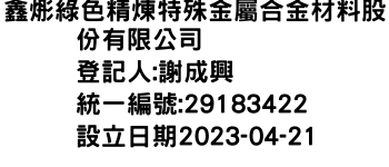 IMG-鑫烿綠色精煉特殊金屬合金材料股份有限公司