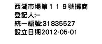 IMG-西湖市場第１１９號攤商