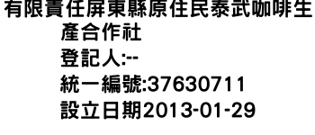 IMG-有限責任屏東縣原住民泰武咖啡生產合作社