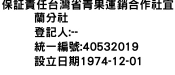 IMG-保証責任台灣省青果運銷合作社宜蘭分社