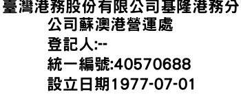 IMG-臺灣港務股份有限公司基隆港務分公司蘇澳港營運處