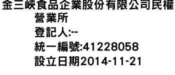 IMG-金三峽食品企業股份有限公司民權營業所