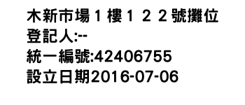 IMG-木新市場１樓１２２號攤位