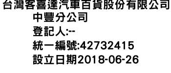 IMG-台灣客喜達汽車百貨股份有限公司中豐分公司