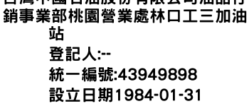 IMG-台灣中國石油股份有限公司油品行銷事業部桃園營業處林口工三加油站