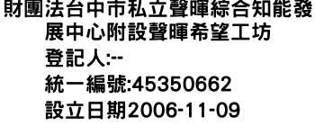 IMG-財團法台中市私立聲暉綜合知能發展中心附設聲暉希望工坊