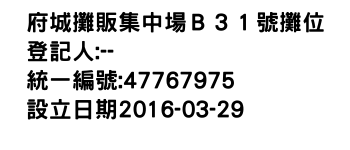 IMG-府城攤販集中場Ｂ３１號攤位