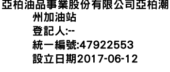 IMG-亞柏油品事業股份有限公司亞柏潮州加油站