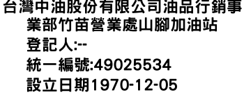 IMG-台灣中油股份有限公司油品行銷事業部竹苗營業處山腳加油站